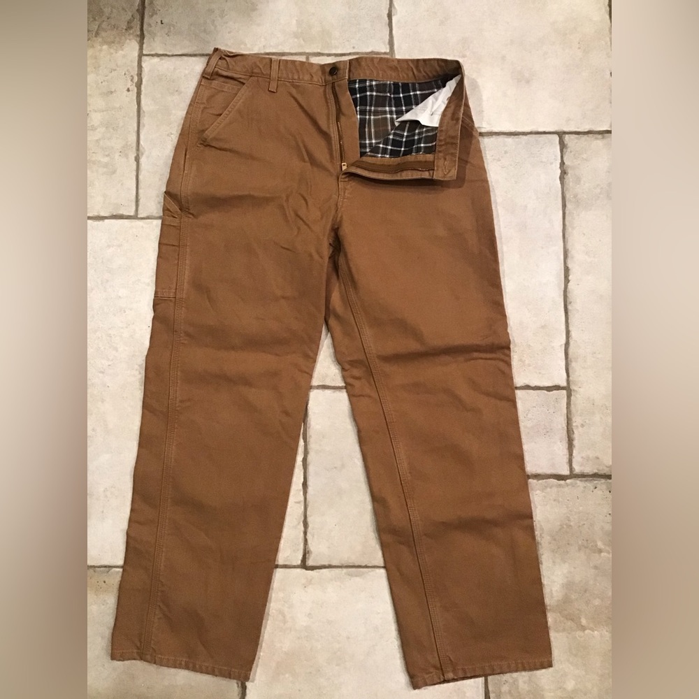 Carhartt B111 - Flannel Lined Washed Duck Loose Fit Pant, 36x32
